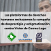 Las plataformas de derechos humanos rechazamos la campaña de desprestigio y estigmatización contra Victor de Currea-Lugo