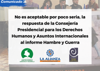 No es aceptable por poco seria, la respuesta de la Consejería Presidencial para los Derechos Humanos y Asuntos Internacionales al informe Hambre y Guerra