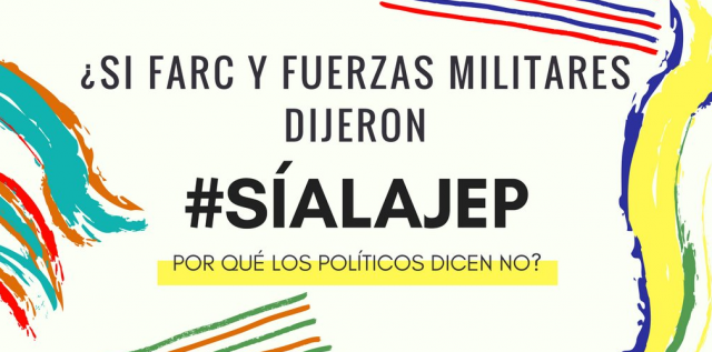 Un SÍ a la JEP significa un NO a la impunidad