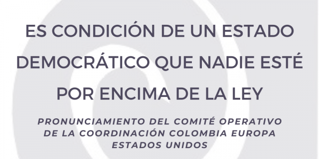 ES CONDICIÓN DE UN ESTADO DEMOCRÁTICO QUE NADIE ESTÉ POR ENCIMA DE LA LEY