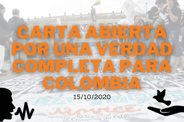 Carta abierta por una verdad completa para Colombia