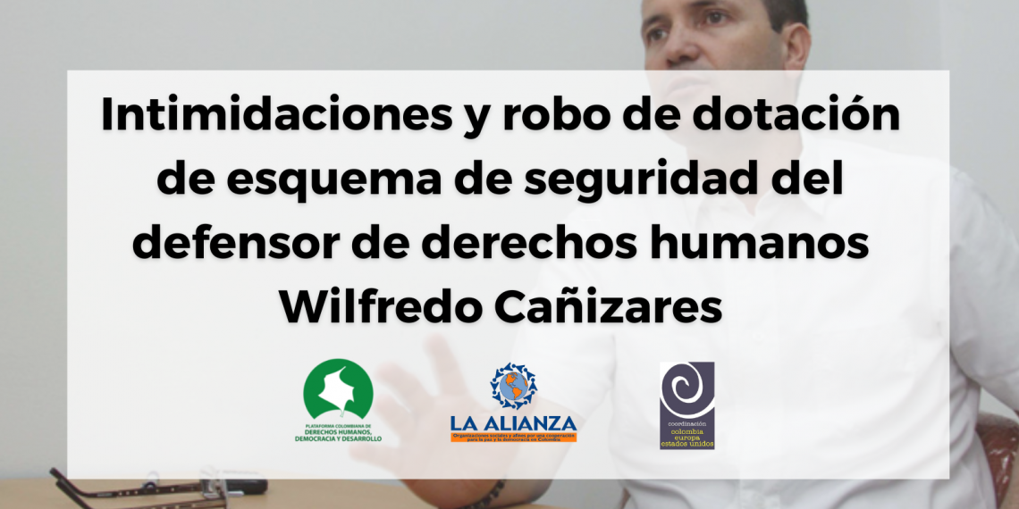 Intimidaciones y robo de dotación de esquema de seguridad del defensor de derechos humanos Wilfredo Cañizares
