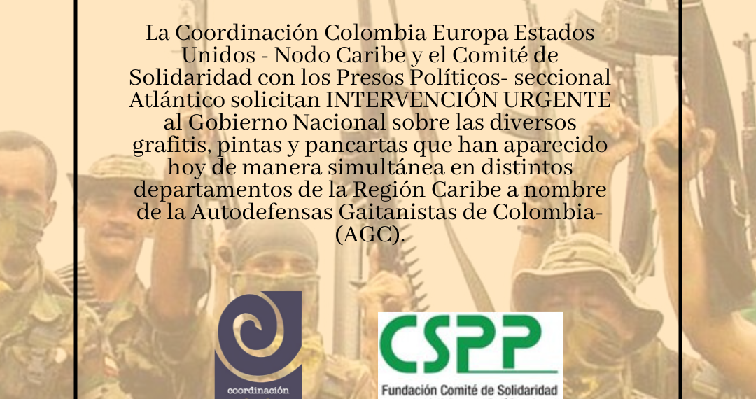 Nuevos grafittis y pancartas de las AGC en la Región Caribe: amenaza y zozobra en distintos departamentos de la región