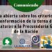 Carta abierta sobre los criterios de conformación de la terna de candidaturas a la Procuraduría General de la Nación