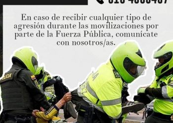 1.030 casos de agresión contra manifestantes por parte de por la fuerza pública y paramilitares en Antioquia.