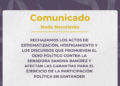 RECHAZAMOS LOS ACTOS DE ESTIGMATIZACIÓN, HOSTIGAMIENTO Y LOS DISCURSOS QUE PROMUEVEN EL ODIO POLÍTICO CONTRA LA SENADORA SANDRA RAMÍREZ Y AFECTAN LAS GARANTÍAS PARA EL EJERCICIO DE LA PARTICIPACIÓN POLÍTICA EN SANTANDER